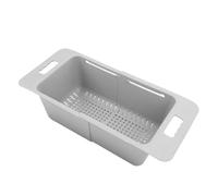 Badafaci Cesta para Congelador Horizontal, Material PP, Longitud Ajustable de 15,7 a 20,5 Pulgadas, Perfecta para Organizar Congeladores y Gabinetes (GRAY)