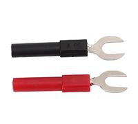 Badafaci Conectores de Cable Tipo Horquilla, de PVC y Latón, con Orificio de 4 Mm y Fuerte Conectividad, para Instrumentos Electrónicos, Equipos Industriales Células Solares, 30