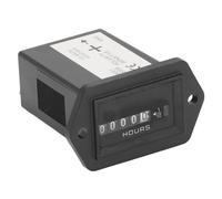 Badafaci Contador Horario Mecánico Contador Horario de Cuarzo con Retención Automática de Datos y Amplio Rango de Voltaje 12-36 VCC para Generador de Producción Industrial