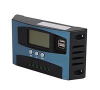 Badafaci Controlador Solar, Carcasa de ABS, Regulador de Energía Solar MPPT, Carga Inteligente de 12 V 24 V, Pantalla LCD con USB Dual para el Hogar y la Industria (40A)