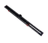 Badafaci Herramienta de Medición Cuadrada en T Ajustable Regla de ángulo de Aleación de Aluminio de 60 Cm para Carpintería e Ingeniería de Construcción con Diseño 2 en 1 para Medi