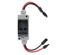 Badafaci Interruptor de Desconexión de Panel Solar de 40A, Caja de Disyuntor 2P con Carcasa de ABS, Resistente Al Agua IP65 para de Energía Solar, Hogar, RV