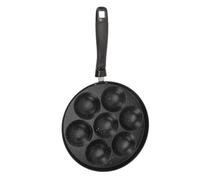 Badafaci Máquina para Hacer Panqueques de 7 Orificios, Sartén Antiadherente de Acero Inoxidable con a Prueba de Calor, Sartén para Freír Tortilla de Huevo de 26 Cm para Cocinar el Desayuno en la