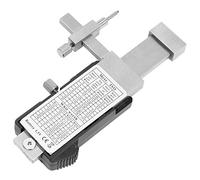 Badafaci Medidor de Pasos Digital Medidor Plano de Pasos Digital de Tres Puntos ±10 0,01 Mm Herramienta de Medición de Acero Inoxidable con Conversión Mm/Pulgada para Medición de Superficies en la