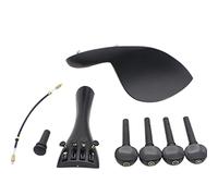 Badafaci Mentonera para Violín 4/4, Clavijas de Afinación de ébano, Cordal de Aluminio con Afinadores Finos, Ideal para Jugadores Profesionales y Principiantes