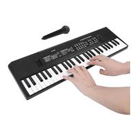 Badafaci Mini Teclado de Piano Electrónico con Micrófono, Piano Digital Portátil de 54 Teclas para Principiantes, Volumen Ajustable, Función de Grabación, Ideal para Niños y Adultos