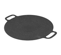 Badafaci Parrilla Coreana Plancha para Barbacoa con Revestimiento de Piedra Médica, Sartén de Hierro Antiadherente para Asar Freír, Sartén Redonda Resistente para Estufa, Horno, Camping, Picnics