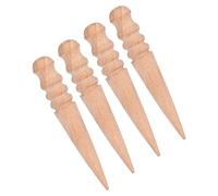 Badafaci Pulidor de Bordes de Cuero de Madera, Bruñidor de Bordes de Haya, 4 Ranuras, Herramienta de Pulido de Cuero de 145 Mm para Manualidades en , Herramienta Manual Cónica para Bruñido y Acabado