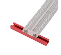 Badafaci Regla de Marcado Tipo T, Trazador de Carpintería de Aleación de Aluminio de Acero Inoxidable, Escuadra en T Deslizante Ajustable de 400 Mm con Escala Grabada Profunda y Ajuste de ángulo para