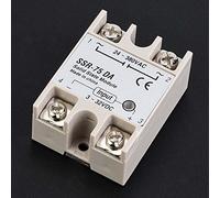 Badafaci Relé de Estado Sólido SSR 75DA, 75A 3 32VDC a 24 380VAC Conmutación de Alta Velocidad sin Chispa, con Antivibración y Larga Vida útil, para Controlador de Temperatura y Sistemas