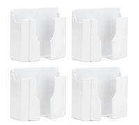 Badafaci Soporte de Pared para Carga de Teléfono, Soporte de Control Remoto, ABS, sin Taladro, Estación Organizadora Adhesiva, Paquete de 4, 3,9 X 3,4 X 1, Pulgadas, para Dormitorio, Sala de Estar,