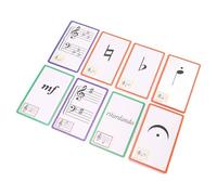 Badafaci Tarjetas Flash Musicales de Doble Cara, Símbolos Musicales Básicos, Tarjetas Educativas de Teoría del Personal del Piano para Principiantes, 50 Uds.