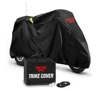 Badass Moto Ultimate - Funda Impermeable para Motocicleta Harley Trike, Funda Resistente para Motocicleta Harley Davidson Trike, Funda de Triciclo HD para Accesorios Harley Davidson Tri Glide