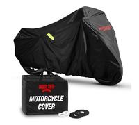 Badass motogear - Todo el tiempo a prueba de agua para trabajo pesado de la motocicleta / de la cubierta de la moto: 250 cm (L) x 145 cm (H), encolado para Fill-Sized Cruisers & Touring Bikes más de 800 CC (Grande)