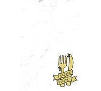 BADASS Recipe Journal - White Marble and Gold Design: Blank Recipe Book to Write in Your Own Recipes, 120 Pages (6" x 9"), Glossy Cover