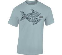 Baddery Bikes of the World Organize - Camiseta de ciclismo para hombre, accesorios para bicicleta eléctrica, azul hielo., S