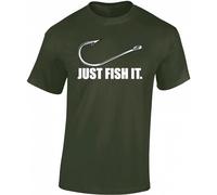 Baddery Camisa de Ángel para Pescador Hombre: Pescala - Camiseta de Pesca para Hombre - Ropa de Pesca Accesorios Regalos, militar, 3XL