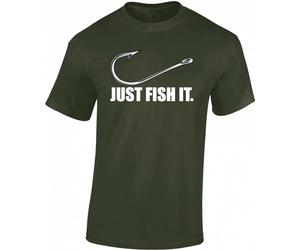 Baddery Camisa de Pesca para Hombre: Pesca con anzuelo - Camiseta de pesca para hombres - Ropa de pesca Accesorios Regalos, militar, XL