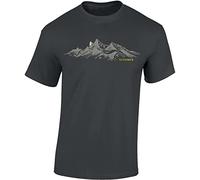 Baddery Camiseta de Bicicleta para Hombre: V2 Power - Camiseta de Mountainbike, gris oscuro, M