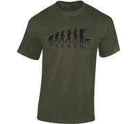 Baddery Camiseta de caza para hombre - Cazador evolución, militar, 3XL