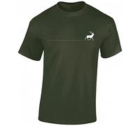 Baddery Camiseta de cazador para hombre - Venado caminando, XXL