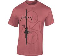 Baddery Camiseta de ciclismo para hombre: Bike Shadow - Accesorios para bicicleta de carretera, Ancient Pink - Bike Shadow, M