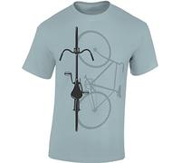 Baddery Camiseta de ciclismo para hombre: Bike Shadow - Accesorios para bicicleta de carretera, Ice Blue - Bike Shadow, M