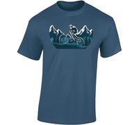 Baddery Camiseta de Ciclismo para Hombre - „Mountain Ride“ | MTB Camiseta de ciclismo de montaña para ciclistas