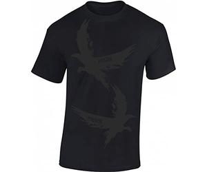 Baddery Camiseta Wikinger para Hombre | Camiseta con Motivos de Cuervos | Camiseta Vikinga para Hombre, 3XL Grande Extra alto