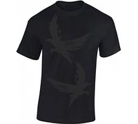 Baddery Camiseta Wikinger para Hombre | Camiseta con Motivos de Cuervos | Camiseta Vikinga para Hombre, 4XL Grande Extra alto