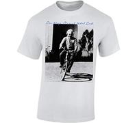 Baddery Einstein - Camiseta de ciclismo para hombre, diseño con texto "Der kluge Mensch fahrhrt Rad", Blanco - El Hombre Inteligente, XL