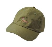 Baddery Gassi Outdoor Cap - Gorra con diseño de perro salchicha, bordado, impermeable y transpirable, verde oliva, Talla única