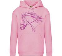 Baddery Jersey de caballos para niñas - My Horse - Sudadera con capucha para niñas regalo de caballo - Ropa ecuestre, rosa claro, 140