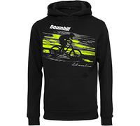 Baddery Jersey de ciclismo para hombre - Sudadera deportiva para hombre - Sudadera con capucha para bicicleta de montaña, Adrenalina descendente, L