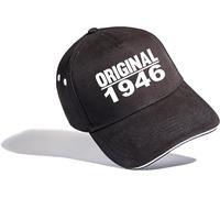 Baddery Regalo de cumpleaños para abuelo: gorra de 80 cumpleaños - Gorra Opi Sombrero de béisbol para hombre, Original 1946, Talla única