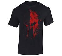 BADDERY Ropa de gimnasio para hombre - Sparta - Camiseta de gimnasio o sudadera con capucha - Camiseta Sparta - Ropa de fitness, Negro , XXXXXXL