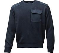 Baddery Suéter Militar - Pulóver Jersey Pullover Sweater Hombre-s y Mujer-es Regalo Cazador Caza Pescador Marina Navy Ejército Army Military Ropa de Trabajo Outdoor Camping Camuflaje (Azul XL)