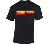 Baddery Sundown Ride - Camiseta de ciclismo de montaña para hombre, Negro , L