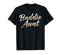 Baddie Aunt Leopard Design Camiseta
