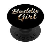 Baddie Aunt Leopard Design PopSockets PopGrip Adhesivo
