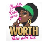 Baddie Know Your Worth - Cubiertas magnéticas para lavavajillas, decoración limpia y sucia, panel de cubierta de lavavajillas, 58 x 66 cm