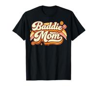 Baddie Mom Funny Retro Vintage Camiseta