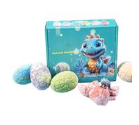 Badebombe Kinder Dinosaurier Ei - Sprudelndes Badesalz Set | Badezusatz Kinder Badekugel - 6 Stück Entspannendes Badevergnügen, Blasenbad Zubehör für Mädchen Spa Zuhause Reise Badezimmer