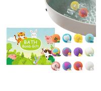 Badebombe Set - 12 Stück Entspannendes Körperreinigungsbad | Badebomben mit Spielzeug - Spa Zuhause Reise Hotel Spaß für Mädchen Hautpflege Feuchtigkeit Duft Bad Geschenk