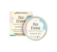 BadeFee - Crema desodorante vegana "Natural & Soft" (sin aroma neutro) 50 ml - Crema desodorante sólida con manteca de karité, aceite de coco y almendras sin sales de aluminio y pruebas en animales