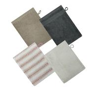 Badehandschuh | Waschlappen Mit Schlaufe | 4er-Pack Weiche Baumwollhandschuhe, Handtücher, Waschlappen Für Die Hand- Und Gesichtsreinigung, Geeignet Für Kinder, Babys, Frauen, Männer Und Reisende