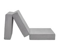 Badenia Trendline Colchón Plegable Kord para Invitados XXL, Altura de Confort 15 cm, 196 x 65 x 15,5 cm, Certificado Öko-Tex, Gris Piedra, Fabricado según Estándares Alemanes de Calidad