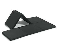 Badenia Trendline Colchón Plegable Madrid, Sofá Cama para Invitados con Funda Gris y Colchón Negro, Juego de 6 Piezas, Gris, Certificado Öko-Tex, Fabricado según Estándares Alemanes de Calidad