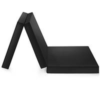 Badenia Trendline Colchón Plegable para Invitados con Funda de Microfibra Resistente, Certificado Öko-Tex, 196 x 65 cm, Negro, Fabricado según Estándares Alemanes de Calidad