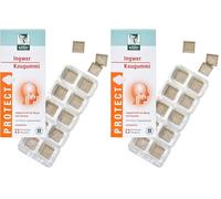 BADERs Protege el Chicle de Jengibre de la Farmacia, Sabor A Jengibre Naranja, 20 Cuadrados de Goma de Mascar, Producto Suizo, Blanco, 37 g (Paquete de 2)